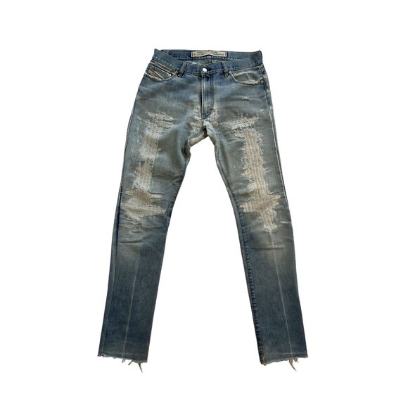 Vintage Diesel Distressed Fanker Skinny Jeans in Blue - Picture 1 of 7